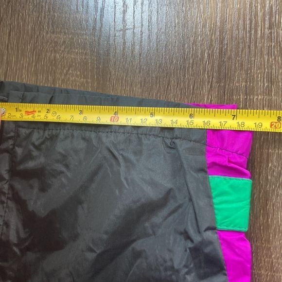 Vintage InSport Womens GoreTex Small Windbreaker Pants 80’s Black Pink & Green - Picture 11 of 16